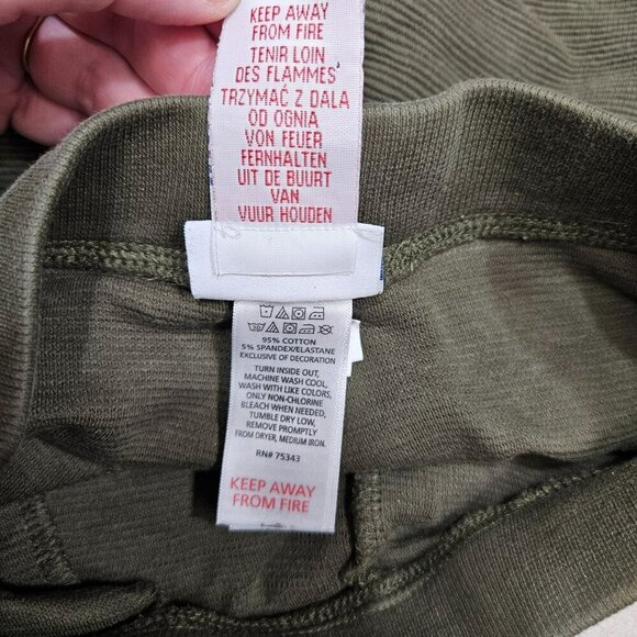 Tommy Bahama Kids Olive Green Ribbed Jogger‎ Pants With Drawstring Waist Size 4T - Picture 4 of 6